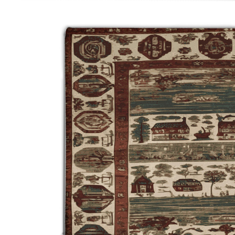 Tapis turc intérieur et extérieur brun, Rectangulaire 2 pi x 3 pi