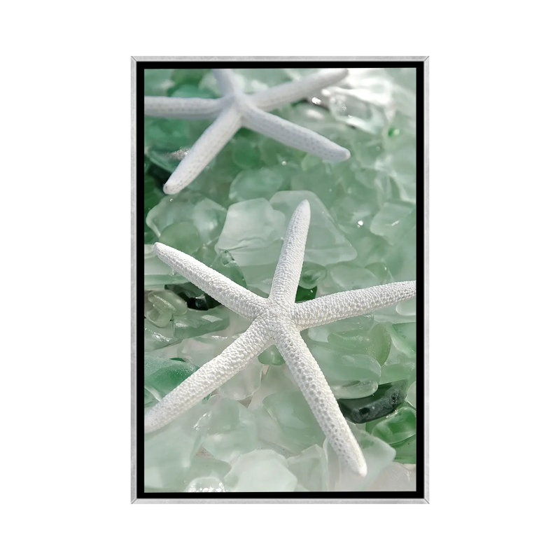 Verre de mer 1 - vert 6 pièces, Encadrement argenté, H 40 po x l 26 po