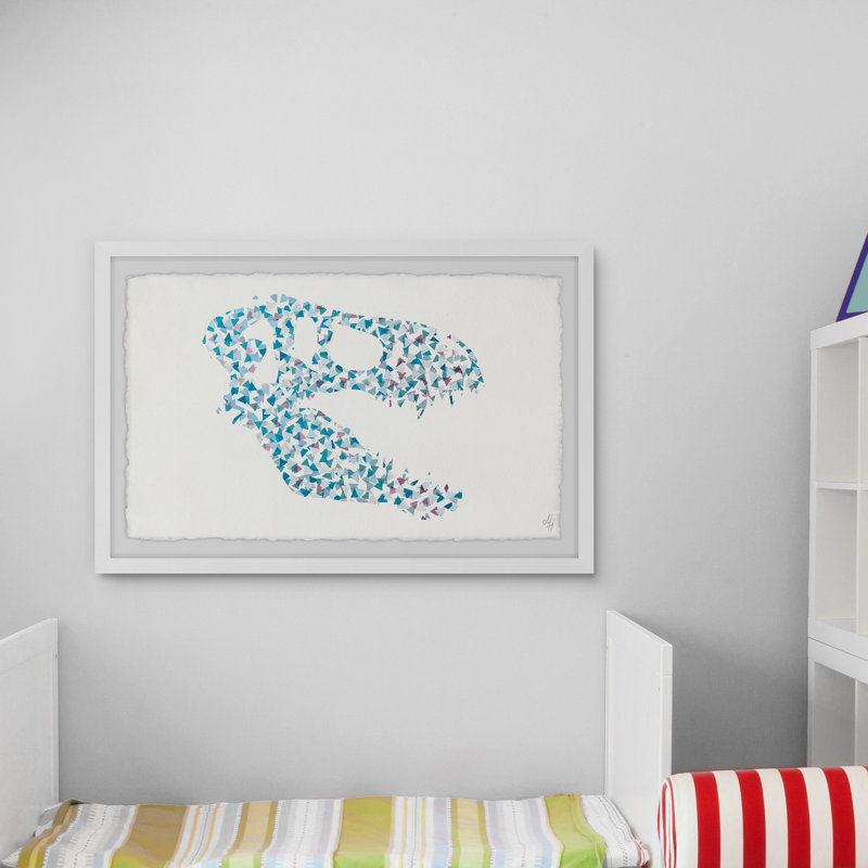 Willam Patterned Dino Skull - Single Picture Frame Painting, 41cm H x 61cm W