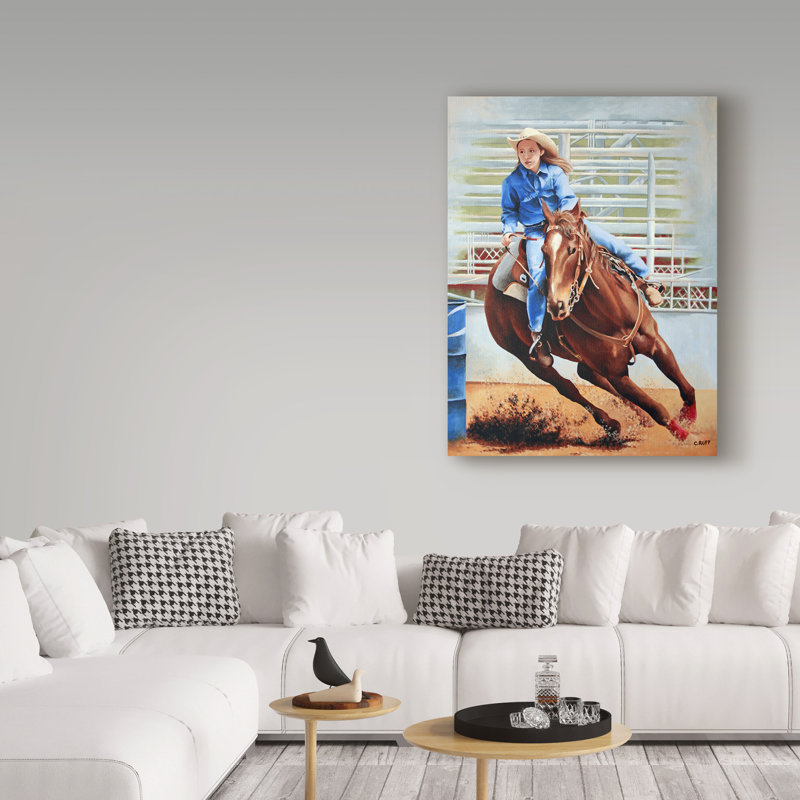 « tonneau racing », reproduction de peinture à l’acrylique sur toile tendue, H 19 po x l 14 po x P 2 po