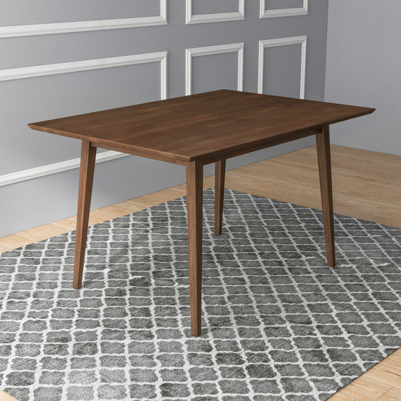 Table de salle à manger rectangulaire Mary, Noyer, 29.5"H x 29.5"L x 47"W