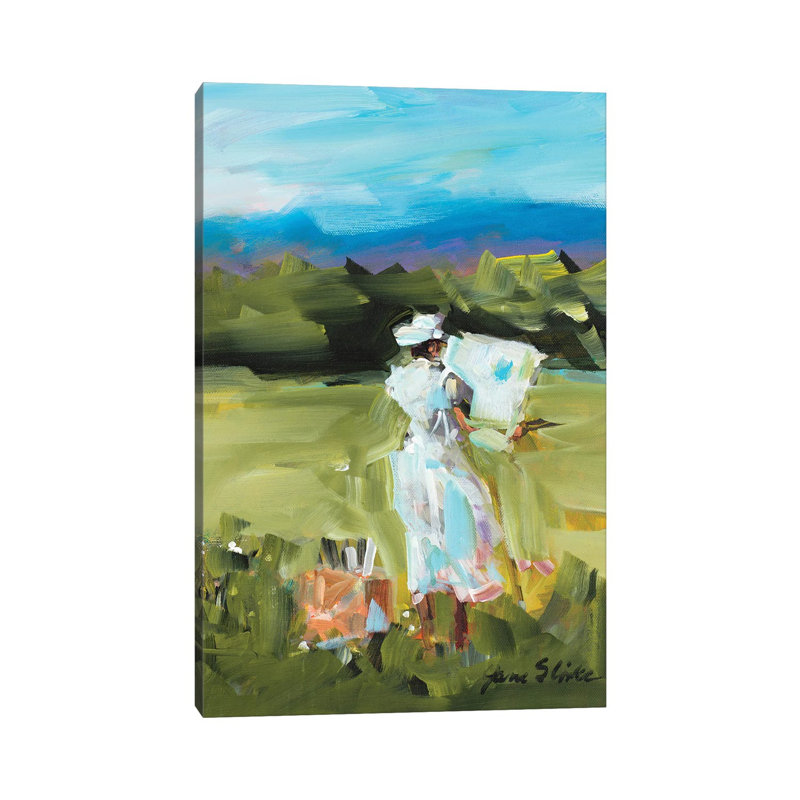 «Lady Lady» par Jane Slivka - Toile tendue avec châssis sur toile, H 40 po x l 26 po x P 1,5 po