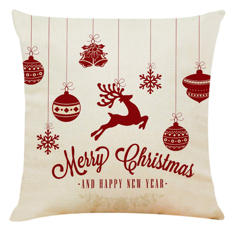 Housses de coussin décoratives carrées de 18 po pour Noël (ensemble de 6)