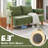 67" Chenille Upholstered Loveseat Sofa with Curved Arm & 2 Pillows, Green-124582048