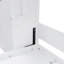 Grand lit escamotable avec rangement en MDF blanc compact