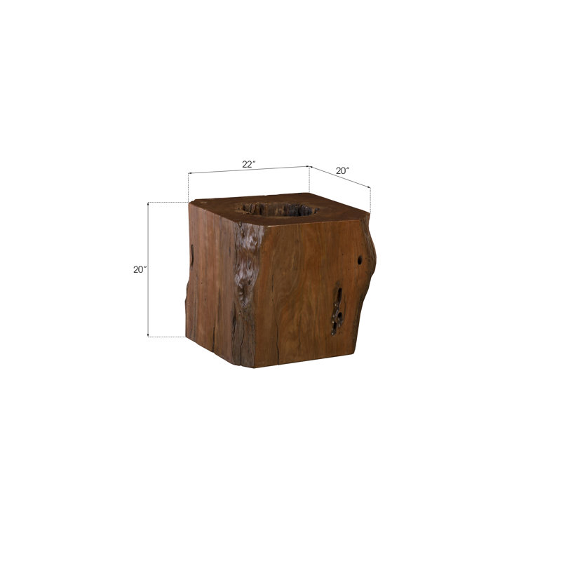 Origins Solid Wood Abstract End Table