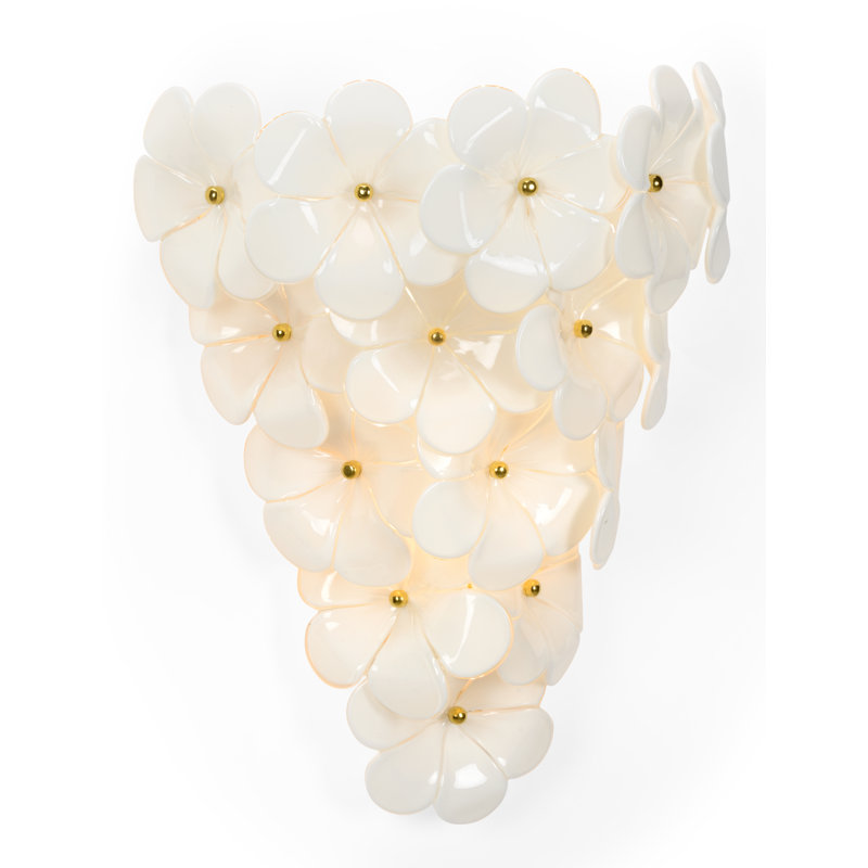 Plafonnier encastré 3 lumières fleur de verre
