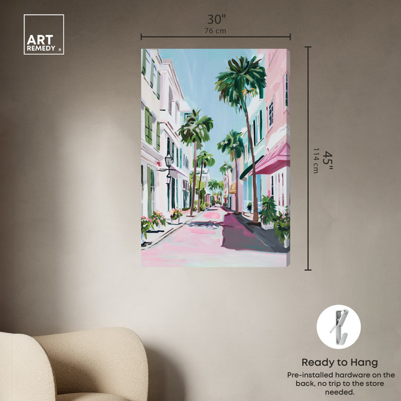 Down the Avenue, Toile tendue, H 45 po x l 30 po