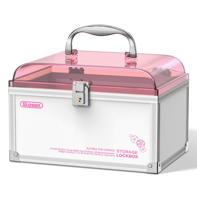 Boîte à pharmacie en alliage d'aluminium, avec poignée et serrure à clé. Idéale comme armoire à pharmacie familiale ou boîte à outils.