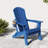 HDPE Folding Adirondack Chair with Cup Holder,Navy Blue-1580772934