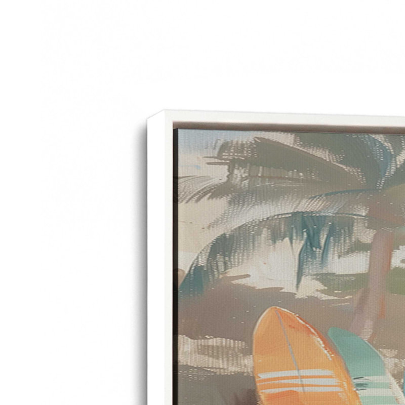 Ensemble de 2 impressions Coastal Escape, 36 po x 24 po, Cadre flottant blanc opaque