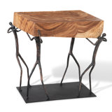 Atlas Figurine/4 Legs End Table