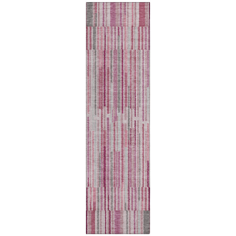 Machine Washable Indoor/Outdoor Xhevrie Blush Rug, Runner 2'3" x 7'6"