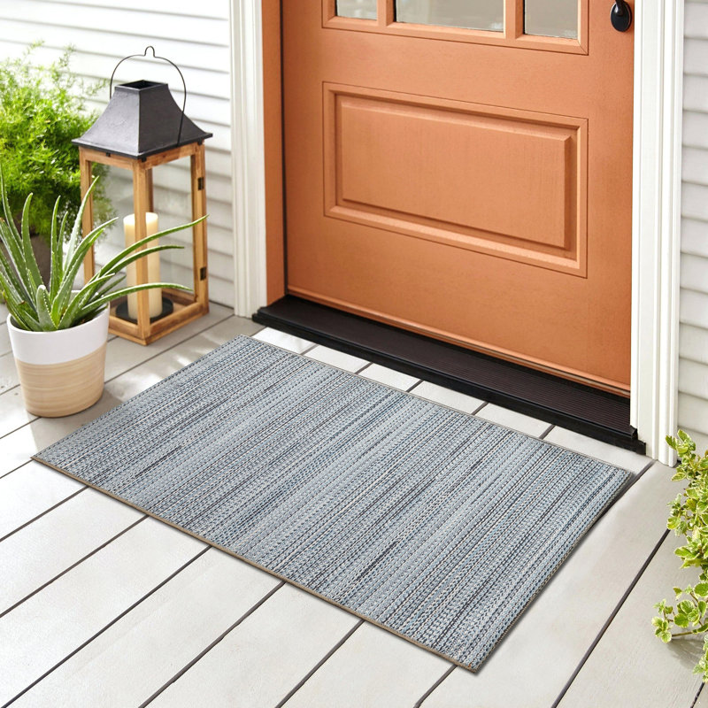 Striped Indoor / Outdoor Rug, Rectangle 1'7" x 2'5"