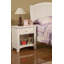 Table de chevet blanche avec tiroirs de rangement et placage de pin-1375232765