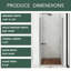 Porte de douche pivotante sans cadre 30 "x 72"-94573374