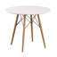 Akaash Round Solid Wood Base Dining Table-39111415-39111416