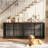 86.7" Double Dog Crate Furniture with 4 Doors,Dog Kennel TV Stand End Table with Removable Divider-2078404949