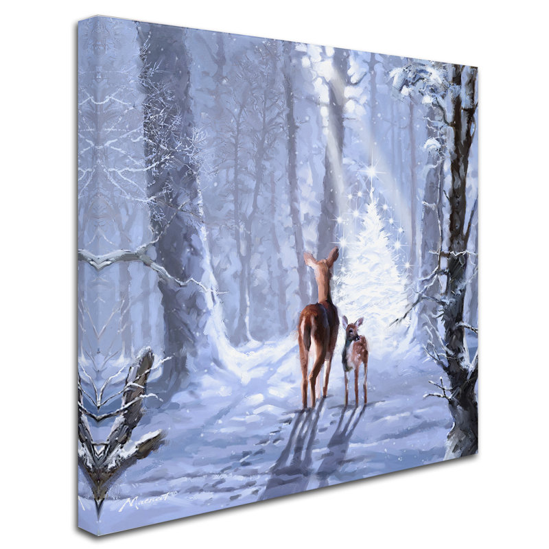 « Christmas Magic », peinture sur toile tendue, H 35 po x l 35 po x P 2 po