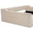 Beige Velvet Full Xl Daybed With Side Pocket Storage - Stylish And Functional Bed For All Rooms No Box Spring Needed, Simple Install Upholstered In Modern Practical Various Areas Spring, Easy To