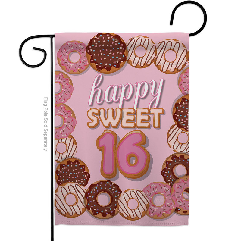 Drapeau de jardin en polyester 19 po x 13 po Barney