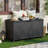 150 Gallon All-Weather Outdoor Deck Box with Wheels - Sturdy Aluminum Alloy Frame, Waterproof Moisture-Proof Mildew-Proof Storage Box for Yard, Basement. Black      -113493799-124835871
