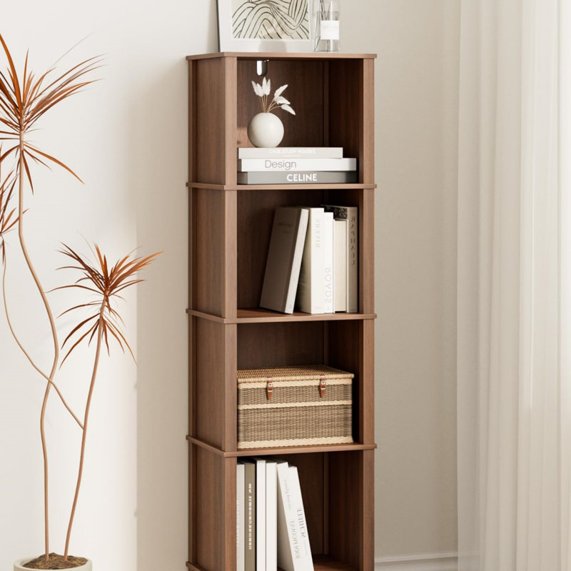126.5cm H x 36.1cm W Standard Bookcase, Walnut