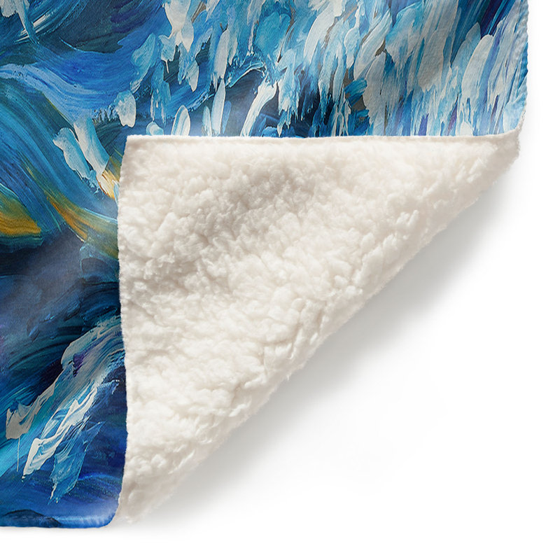 Couverture sherpa à roulettes 3 vagues, l 68 po x L 80 po