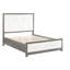 Grand lit plateforme gris avec rangement, choix de chambre à coucher et style