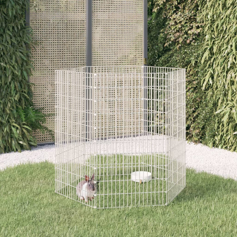 Duxbury Free Range Animal Enclosure 6-Panel 54cm Galvanised Iron, 100cm H x 54cm W
