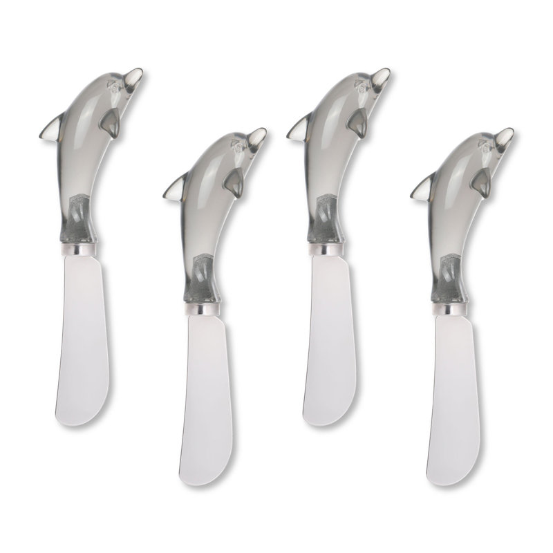 Dolphin Transparent Polyresin Cheese Spreader, S4
