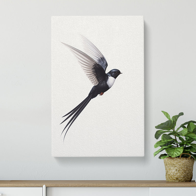 Swallow Minimalism No.2 - No Frame Print, 76cm H x 50cm W x 3cm D