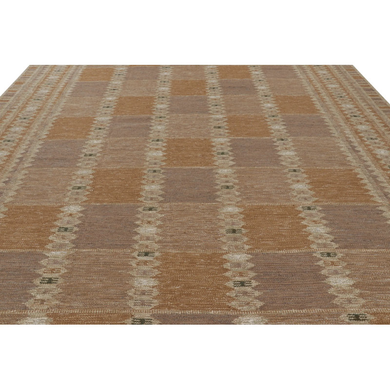Scandinavian Wool Geometric Area Rug, Rectangle 10' x 14'