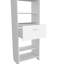 Hybrid Closet System, Five Open Shelves, One Drawer, Metal Rod