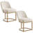 Borgos Linen Upholstered Barrelback Metal Base Dining Chair-2109288374-2100312528