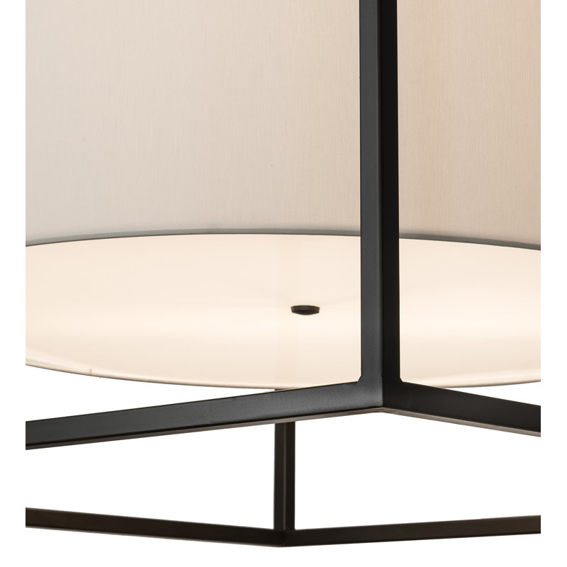 Luminaire suspendu carré 6 lumières Kitzi Cilindro