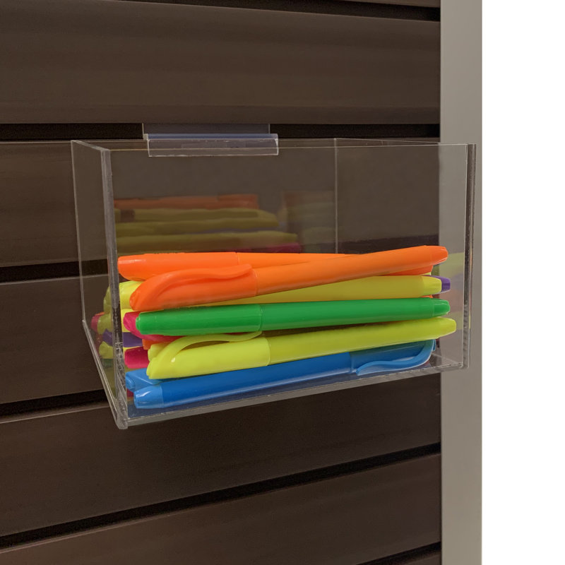 Ostilio Acrylic Slatwall Bin