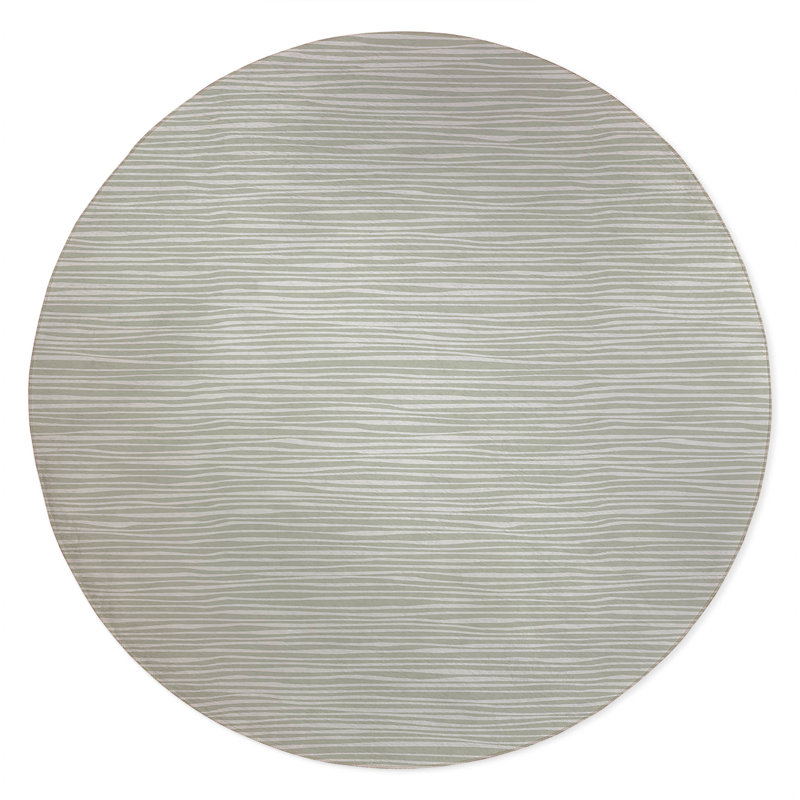 Thick N Thin Non-Slip Outdoor Rug, Round 5'