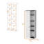 Garde-manger à 1 porte et 5 tablettes ouvertes pour un rangement organisé et accessible Harman-1975802122-1975802125
