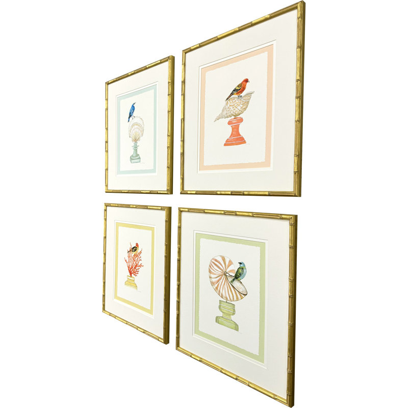 Bird with Shell Framed Art