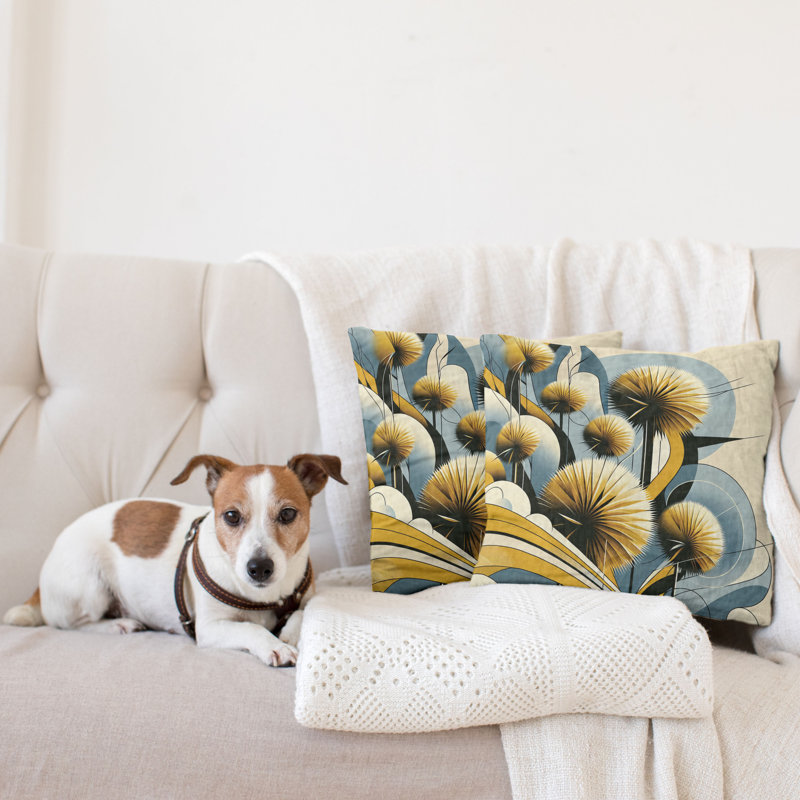 429846_Ambesonne, housse de coussin en eucalyptus floral, paquet de 2 chardons estivaux, H 18 po x l 18 po