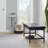 Bench in Black Metal and Faux Leather-283267865