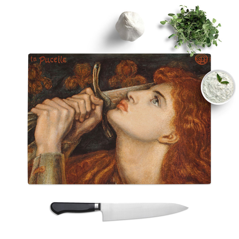 Joan of Arc by Dante Gabriel Rossetti Chopping Board, 0.4cm H x 20cm W x 28.5cm L