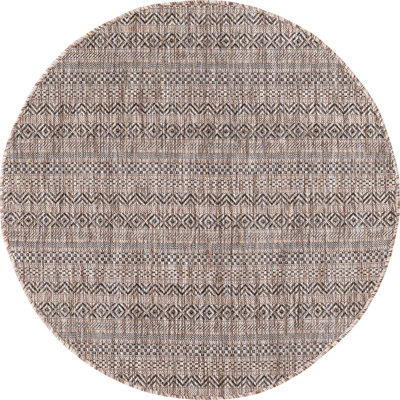Tapis intérieur / extérieur brun à rayures Hewitt