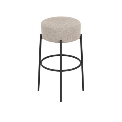 Dowagiac Upholstered Counter Stool with Metal Frame