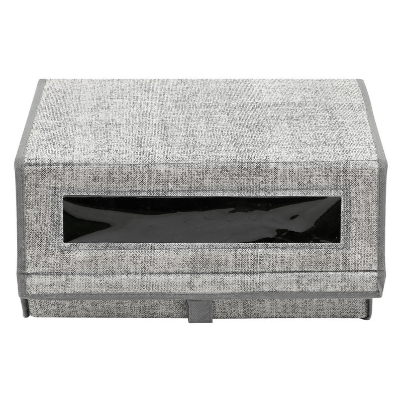 2 Pair Stackable Shoe Storage Box, Grey