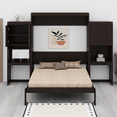 Lit escamotable avec bureau, coiffeuse et armoires Murphy