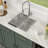 25'' L x 22'' W Undermount Stainless Steel Single Bowl Kitchen Bar Sink with Basket Strainer