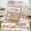 Berceau de chevet pour lit d'enfant, lit de bébé tout en filet avec roulettes et panier de rangement, facile à assembler et à plier-546017478