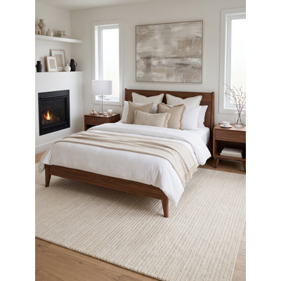Akash Rectangle Area Rug in Ivory